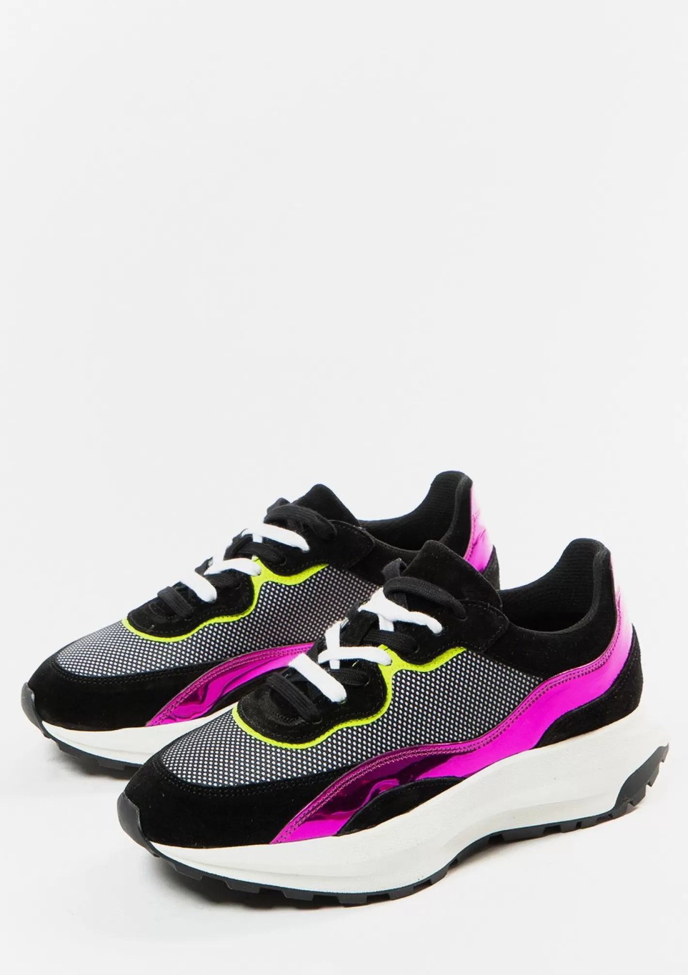 Baskets Avec Details Colores - Noir<Sacha Sale