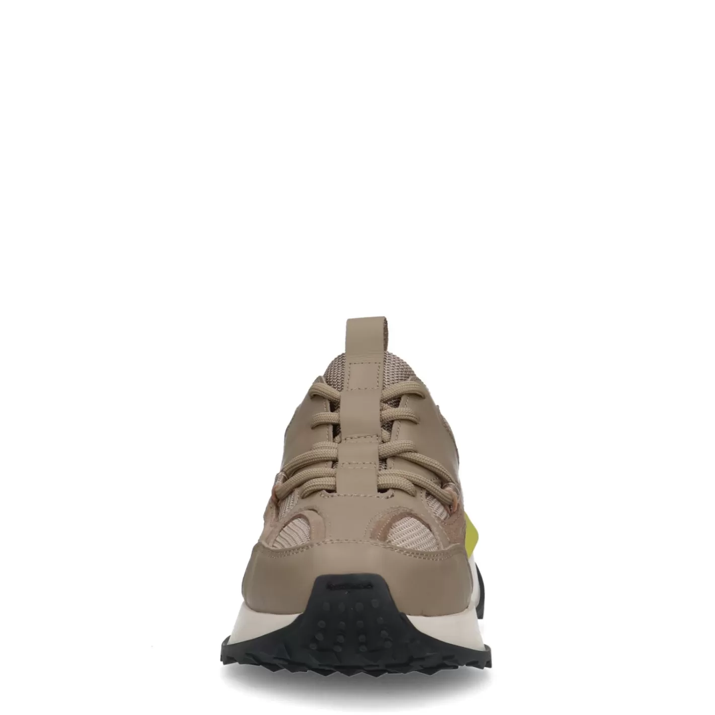 Baskets En Cuir Avec Detail Colore - Taupe<Sacha Cheap