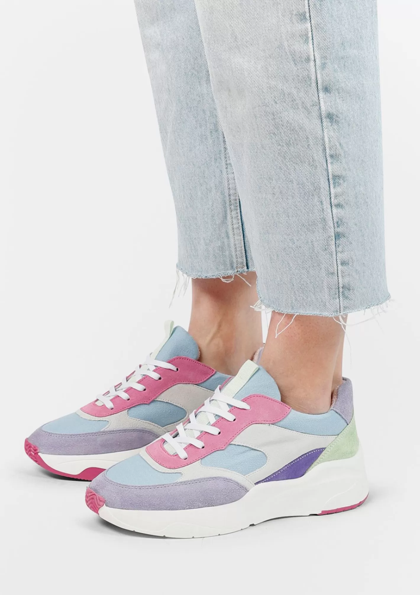 Baskets En Daim Multicolores - Bleu<Sacha Store