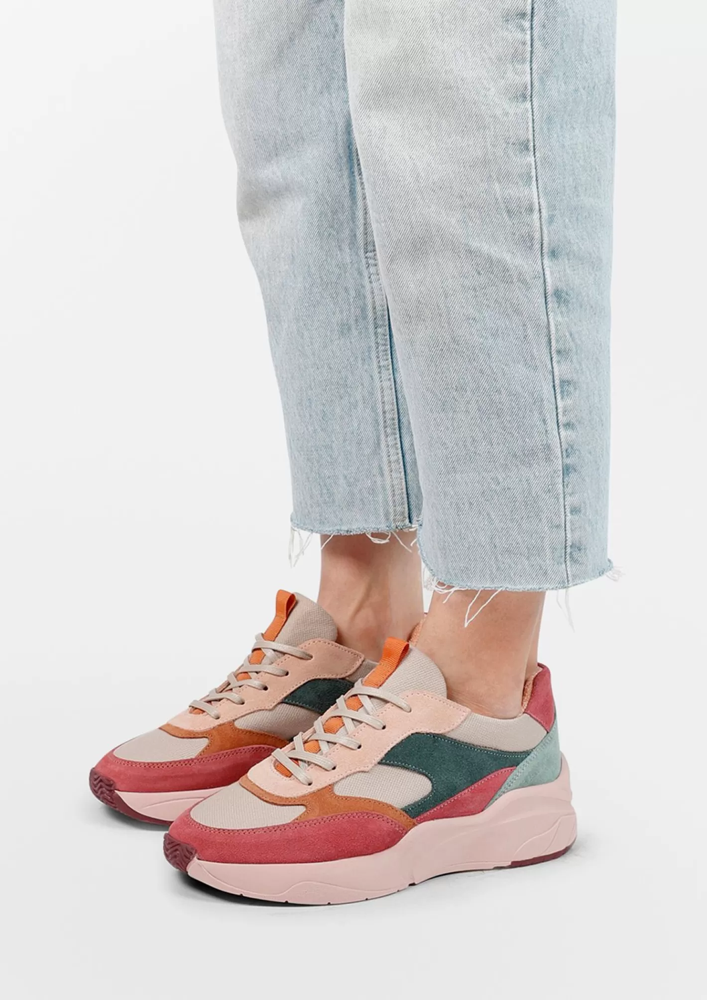 Baskets En Daim Multicolores - Rose<Sacha Cheap
