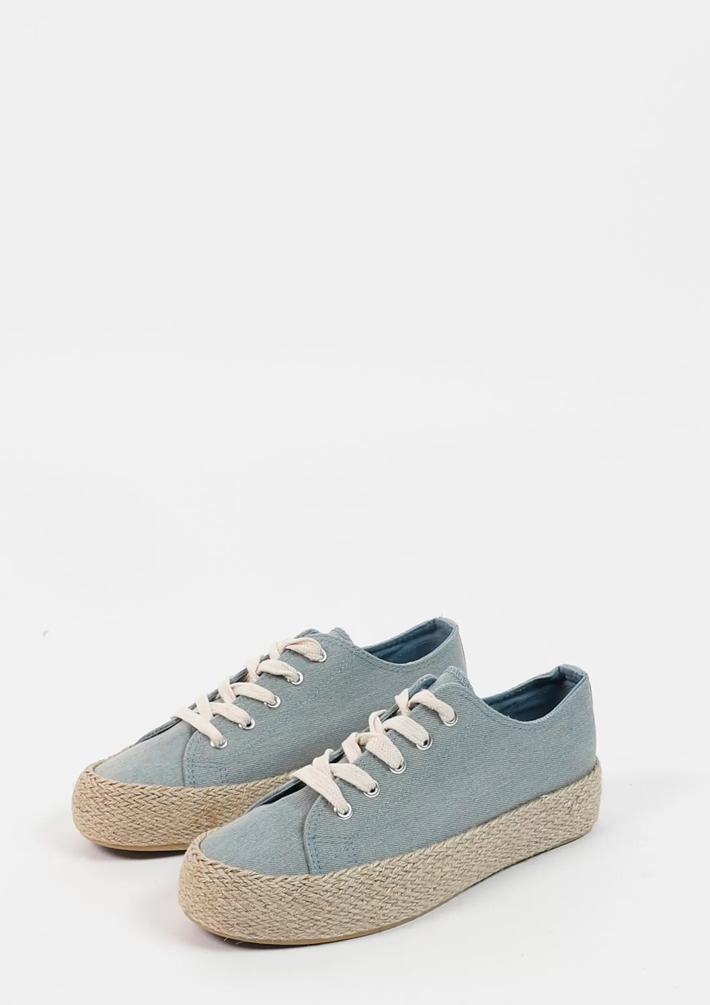Baskets En Textile Avec Semelle En Corde - Bleu<Sacha New