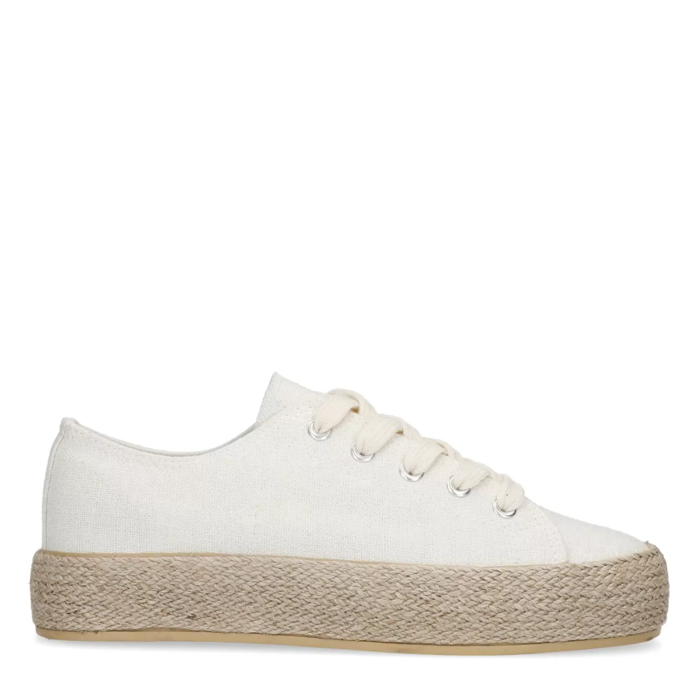 Baskets En Toile Avec Semelle En Corde - Blanc Casse<Sacha Fashion