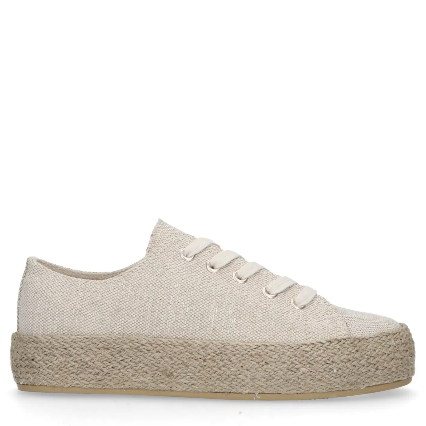 Baskets Pailletees Textile Avec Semelle En Corde - Beige<Sacha Clearance