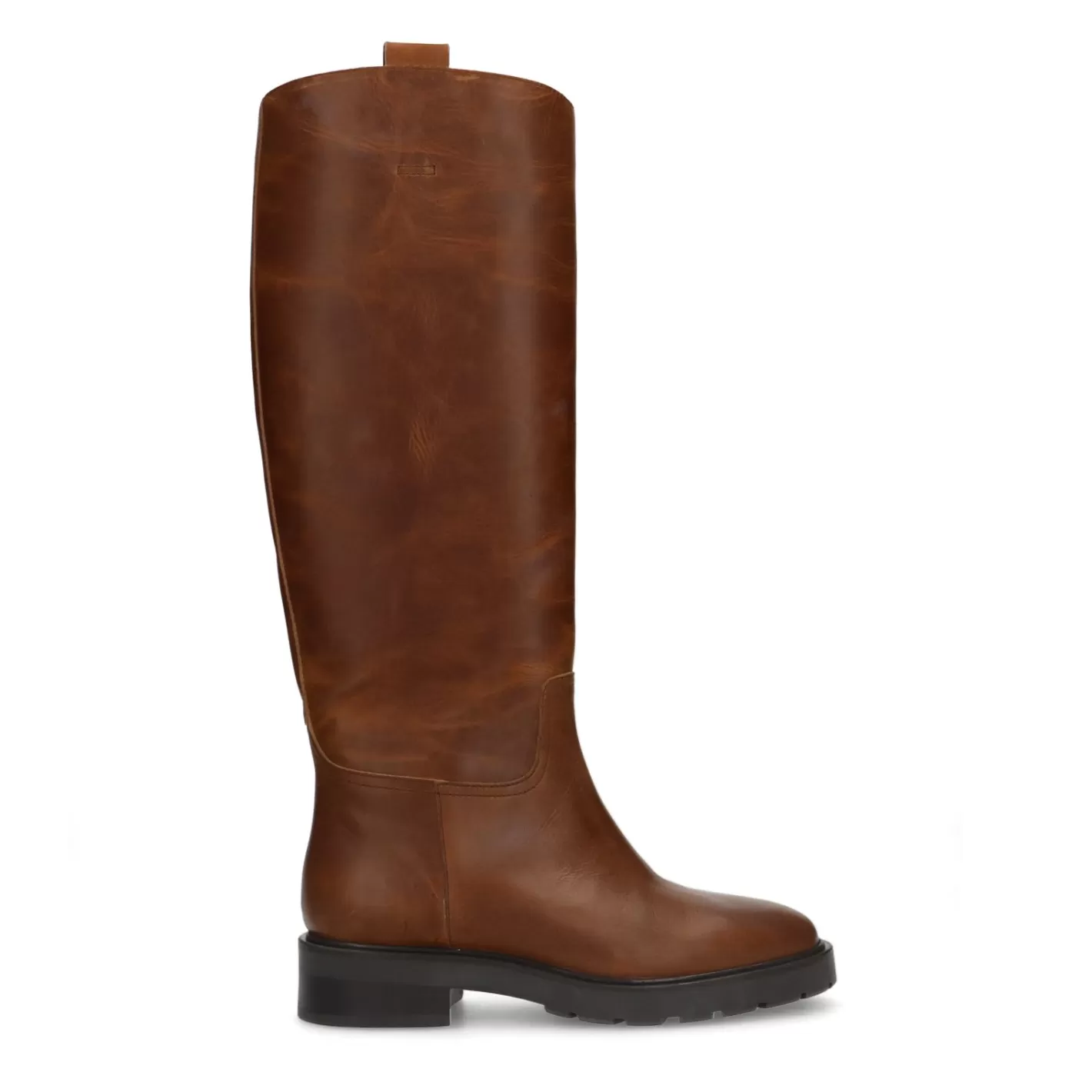 Bottes Hautes En Cuir - Marron<Sacha Online
