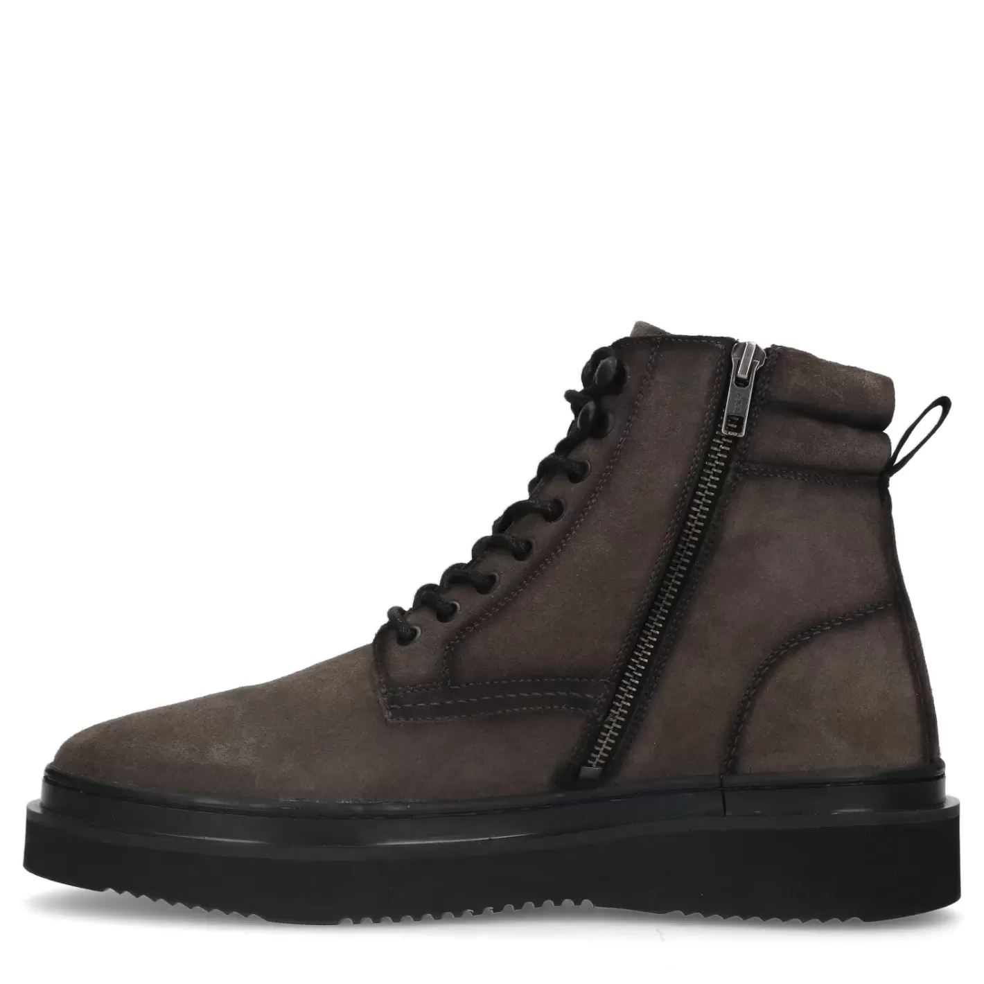 bottines_a_lacets_en_daim__gris_fonce_3.webp Bottines A Lacets En Daim - Gris Fonce<Sacha Flash Sale