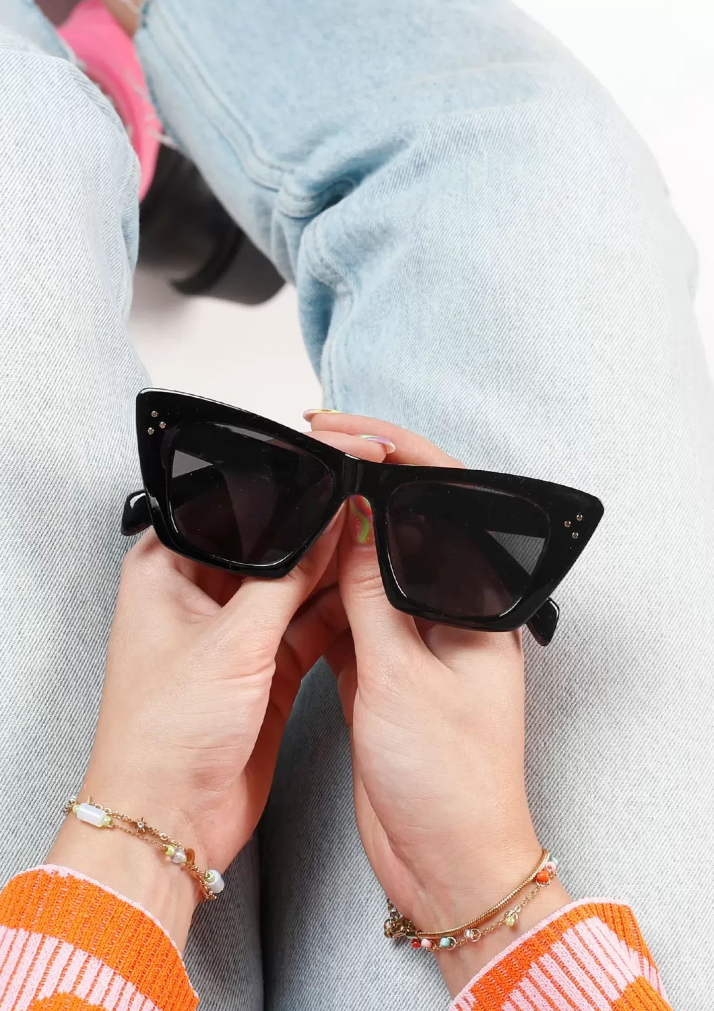 Lunettes De Soleil Oeil-De-Chat - Noir<Sacha Fashion