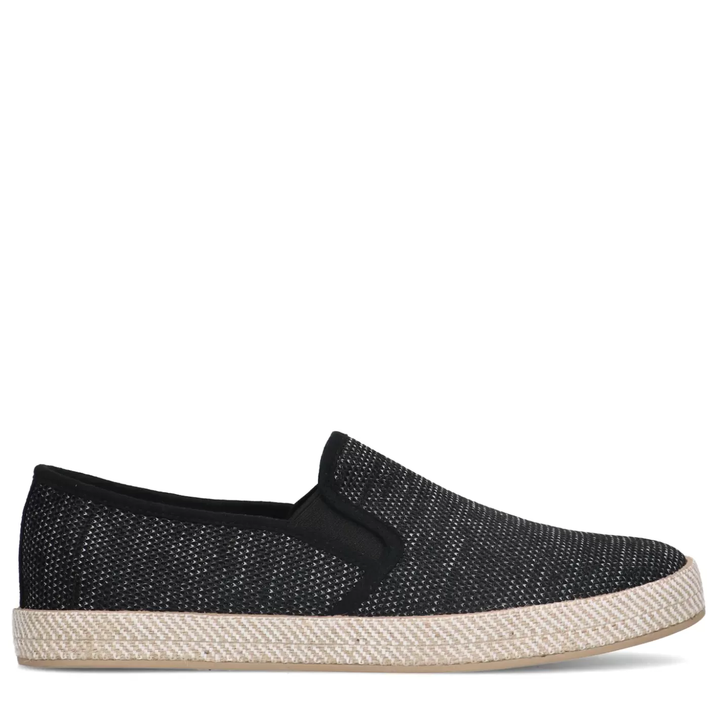 Mocassins En Toile Avec Semelle En Corde Tressee - Noir<Sacha Clearance