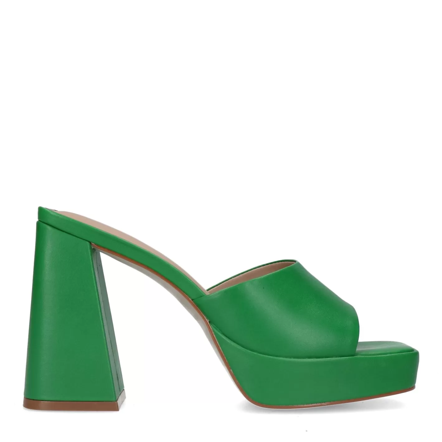 Mules Cuir A Plateau - Vert<Sacha Hot