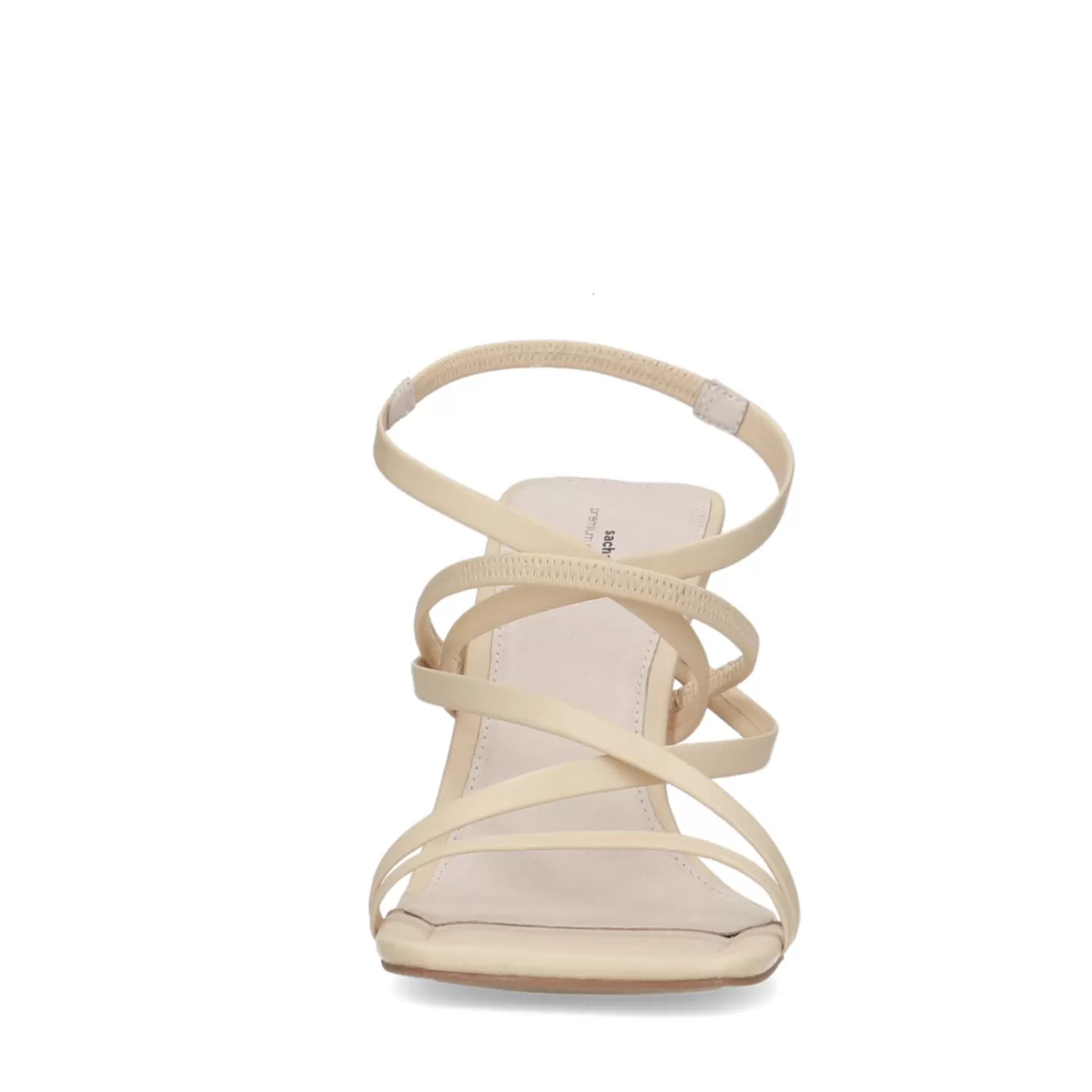 Sandales A Talon A Brides Et Au Bout Carre - Creme<Sacha Discount