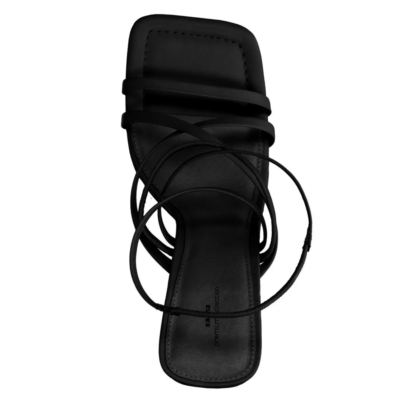 Sandales A Talon A Brides Et Au Bout Carre - Noir<Sacha Store