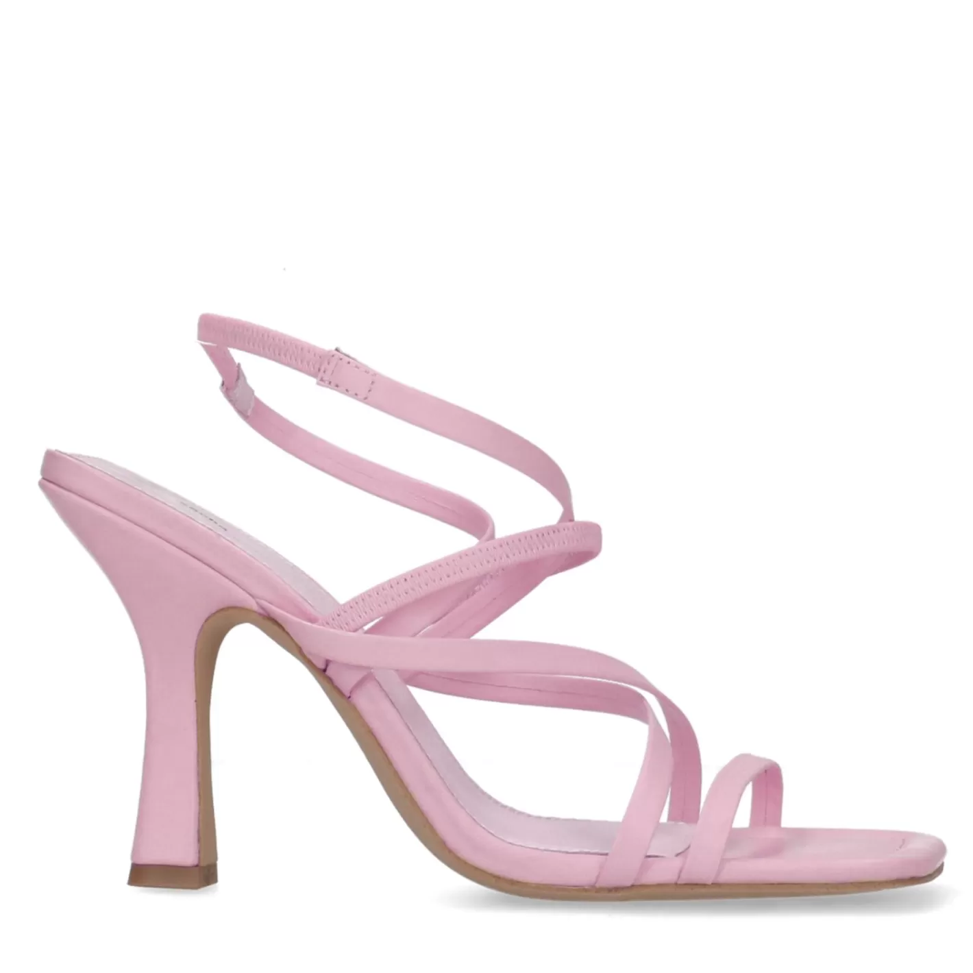 Sandales A Talon A Brides Et Au Bout Carre - Rose<Sacha Best Sale