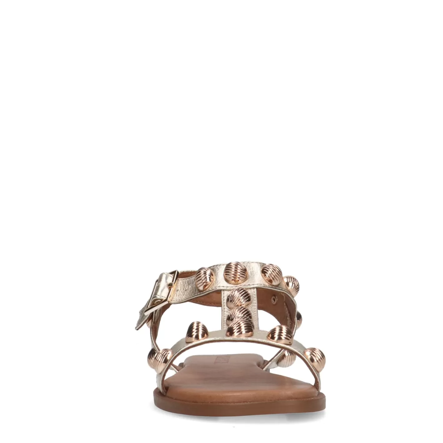 sandales_en_cuir_avec_clous__dore_4.webp Sandales En Cuir Avec Clous - Dore<Sacha Cheap